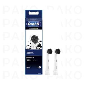 سری یدک مسواک برقی اورال بی Pure Clean مدل Charcoal بسته 2 عددی 