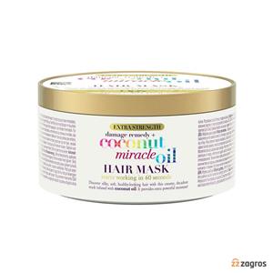 ماسک مو بدون سولفات OGX حاوی روغن نارگیل مناسب موهای آسیب دیده 300 میل