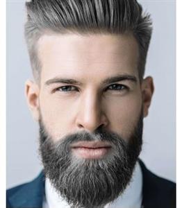 ریش و سبیل مصنوعی یونا با تارهای موی طبیعی انسان رنگ مشکی با ده درصد تار موی سفید UONA NATURAL BEARD AND MUSTACHE