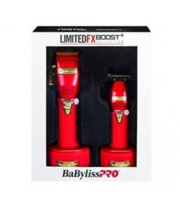 ست دو عددی ماشین اصلاح سر و صورت بابیلیس پرو لیمتد ادیشن بوست قرمز BaByliss PRO Red FX Boost  Clipper Trimmer Set (FXHOLPKCTB-R)