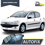 لنت ترمز جلو پژو 206 مدل 93 به بالا برند AUTOFIX