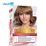 کیت رنگ مو لورآل Loreal مدل Excellence Creme شماره 7 قهوه ای متوسط