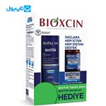 شامپو ضد‌ ریزش بیوکسین Bioxcin مدل Biotin بدون سولفات همراه قرص بیوتین 60 عددی