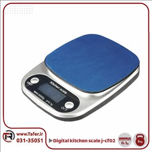 ترازو آشپزخانه ۵ کیلو  سینی استیل Digital kitchen scale  مدل j-cf02