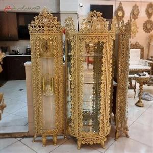 ساعت ایستاده و بوفه نیم گرد طرح آفتابگردان و طراحی آنتیک