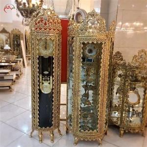 ساعت و بوفه نیم گرد مدل نیلوفر بدنه برنزی کار شده و رنگ ثابت دارای ضمانت