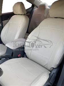 روکش صندلی هیوندا النترا مدل 2017 تا 2019 چرم خارجی کرم استخوانی