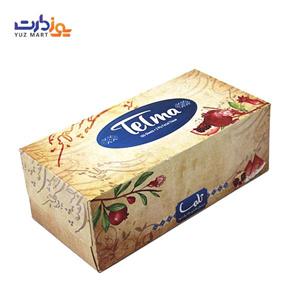 دستمال کاغذی جعبه ای تلما طرح شب چله 300 برگ - 150 برگ دولا