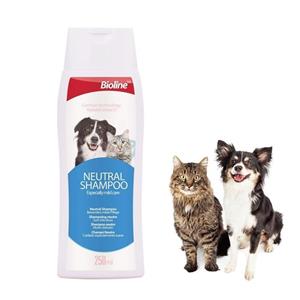 شامپو سگ و گربه بایولاین مدل Bioline neutral shampoo برای پوست حساس 