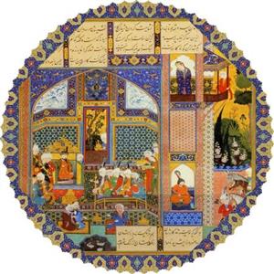 رومیزی گرد مینیاتور شاهنامه...