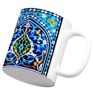 لیوان سرامیکی کاشی آبی سرستون