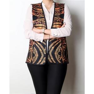 جلیقه سنتی خط زری و سیاه