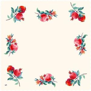 رومیزی مخمل مربع یلدا انار...