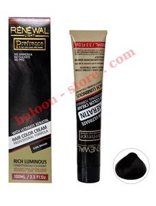 رنگ مو رنوال بدون آمونیاک شماره 3.0 حجم 100ml رنگ قهوه ای تیره