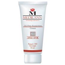 کرم ضد افتاب رنگی SPF60 مدیلن مناسب پوست های چرب 50 میلی لیتر MEDILANN Sun screen Cream 