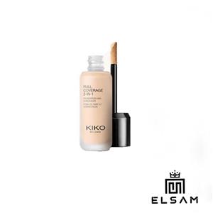 کرم پودر و کانسیلر کیکو kiko milano full coverage 2-in-1 foundation & concealer