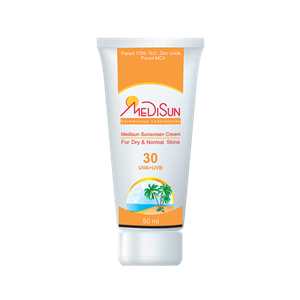 کرم ضد آفتاب مدیسان spf 30 مخصوص پوست های خشک و معمولی 50 میلی گرم Medisun Sunscreen Cream SPF30 50ml