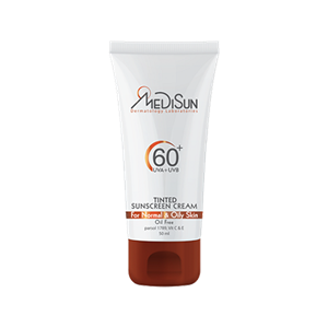 کرم ضد آفتاب رنگی مدیسان SPF60 مناسب پوست چرب و معمولی Medisun Tinted Sunscreen Cream SPF60 For Oily And Normal Skin