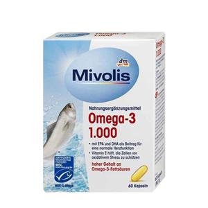 کپسول امگا ۳ میولیس حاوی ۱۰۰۰ میلی‌گرم روغن ماهی ۶۰  عددی