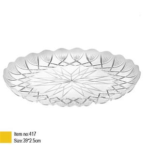سینی گرد طلقی کوهسار کد 417 شفاف