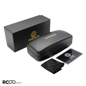 پک اورجینال عینک برند ورساچه Versace مشکی رنگ و با تمام تجهیزات مدل 992451
