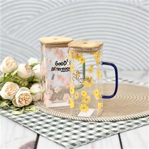 لیوان پیرکس نی دار مربع