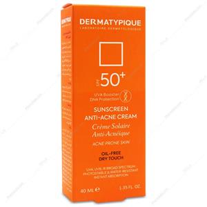 فلوئید ضد آفتاب بی رنگ پوست چرب و جوش‌دار SPF50 درماتیپیک 40 میل 