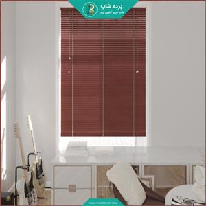 پرده کرکره ای چوبی 25 میلیمتر رنگ قهوه ای