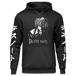 هودی طرح انیمه دفتر مرگ لایت با آستین طرحدار (Death Note Light Silhouette)