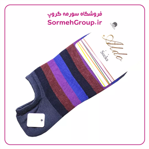 جوراب مچی زنانه رینگی طوسی پررنگ