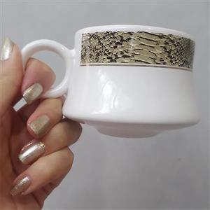 فنجان قهوه خوری سرامیکی طرح پوست مار