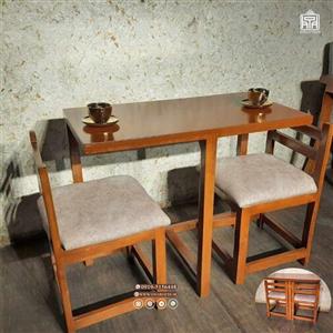 میز و صندلی چوبی ناهار خوری کمجا 2 نفره مربع مستطیل