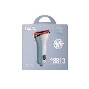 شارژر فندکی هویت مدل HV-CC8813 ا Havit HV-CC8813 Dual Port Car Charger کد 4517