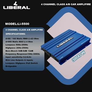 آمپلی فایر چهار کانال لیبرال 3800 وات مدل LI-5500