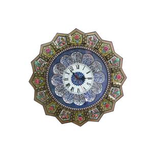ساعت خاتم کاری طرح گل و مرغ خورشیدی -