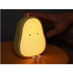 چراغ خواب رومیزی شارژی فانتزی کودکانه طرح گلابی Cute Fruit Pear lamp Silicone Night Light USB Rechargeable Cartoon Bedroom H-L-16