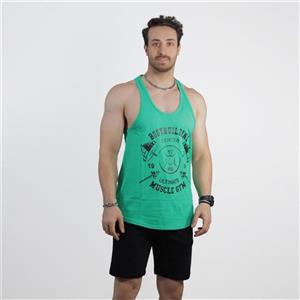 تاپ مردانه قهرمانی نخ پنبه BODY BUILDING کد 11005 عمده