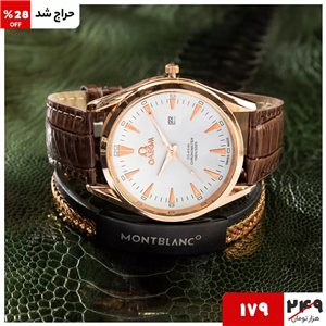 41911 ساعت مچی چرم مردانه Omega 