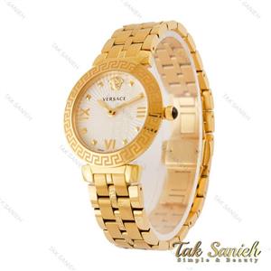 ساعت زنانه ورساجه طلایی صفحه سفید Versace-5407-L