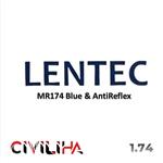 عدسی فوق فشرده سفارشی لنتک با پوشش بلوکنترل انتخابی Lentec Single Vision Elegance 1.74 (MR174)(کارت هدیه 3.5 میلیون تومانی)