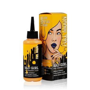 رنگ مو فانتزی زرد تیره بدگرل مدل فول مون Bad Girl Semi Permanent Color Full Moon 150ml 