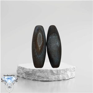 جفت لول عقیق پاتیندار طبیعی طبع شفت العبد