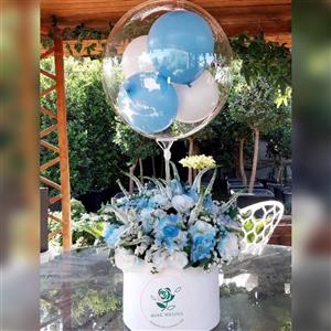 باکس بادکنک سفید آبی