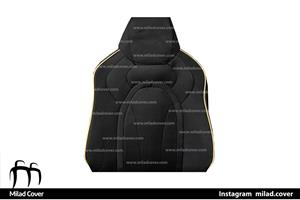 روکش صندلی فونیکس FX پارچه مشکی با مغزی کرم