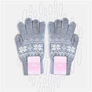دستکش بافت زنانه تاچ با طرح زمستانه‎ - در 2 رنگ