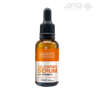 سرم ویتامین C بیوتی فرمولاز مدل GLOWING SERUM حجم 30 میل