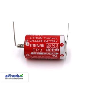باتری PLC لیتیوم 14250 ولتاژ 3.6 ولت 1100 میلی‌آمپری ER3 ماکسل MAXELL