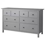 کمد 8 کشو ایکیا رنگ خاکستری مدل HEMNES