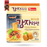 نودل سامیانگ samyang مدل رامن سیب زمینی potato ramen وزن 120 گرم پک 5 تایی