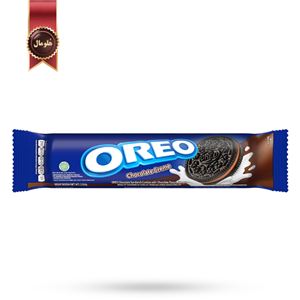 بیسکویت اورئو oreo مدل کرم شکلاتی Chocolate cream وزن 119.6 گرم